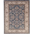 Capel Thrace Keshan Blue rug featuring intricate patterns in shades of blue, red, and beige, ideal for a traditional living room setting