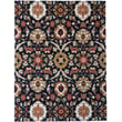 Capel Urda Keshan Dark Blue rug, hand-tufted with intricate patterns, features rich blue tones ideal for elegant living room settings.