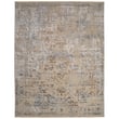 Capel Massa 1203 rug in tan, blue, and ivory with a hand-knotted design, showcasing intricate patterns on a neutral background.