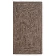 Capel Worcester Braided Brown Tan rug showcasing a cozy blend of brown and tan hues in a classic braided construction on hardwood flooring.