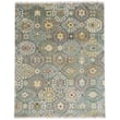 Elegant Capel Carenton Eisley Green rug (1150-240) with hand-knotted construction, featuring intricate patterns and soft green hues.