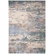 Capel Giza Giza Blue Grey rug in an elegant setting, showcasing its intricate patterns in calming blue and grey tones.