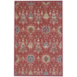 Capel Sanibel Ikat Red, Blue, Green rug made from durable Olefin with intricate patterns, perfect for adding color to any room.