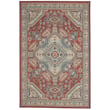 Capel Sanibel Tabriz rug in rich red and green, featuring intricate patterns, made from durable Olefin, ideal for elegant living spaces.