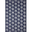 Liora Manne Capri Hex Navy 1741-33 rug in blue tones with hand-tufted construction displayed in a modern living room setting.