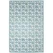 Liora Manne Carmel Tonga Tile Aqua rug in vibrant blues and greens, showcasing intricate tile patterns ideal for modern living spaces