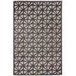 Liora Manne Carmel Tonga Tile Black rug featuring intricate tile patterns in black and white, ideal for modern home decor settings.