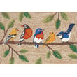 Liora Manne Front Porch Birds On A Branch rug in natural colors, featuring hand-tufted birds and branches on a light background.