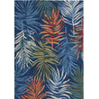 Elegant Liora Manne Tivoli La Palma Navy rug, hand-tufted with intricate patterns in navy and cream, enhances sophisticated interiors.