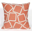 Product Image of Geometric Coral, White (4087-17) Pillow