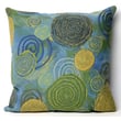 Product Image of Contemporary / Modern Liora Manne &middot; Visions III Pillow &middot; Graffiti Swirl &middot; Blue, Green, White, Yellow (4109-06) Pillow