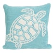 Product Image of Animals / Animal Skins Liora Manne &middot; Front Porch Pillow &middot; Turtle &middot; Aqua (1634-04) Pillow