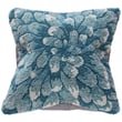Product Image of Floral / Botanical Liora Manne &middot; Front Porch Pillow &middot; Mum &middot; Aqua (1828-04) Pillow
