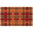 Liora Manne Natura Plaid Autumn doormat featuring a vibrant plaid design in rich fall tones made of coir; perfect for a warm entryway.