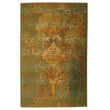 Liora Manne Marina Kermin Green rug with intricate patterns in green hues, suitable for coastal settings, enhancing indoor-outdoor spaces.