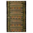 Liora Manne Marina Tribal Stripe Green rug with vibrant multicolor stripes, perfect for adding a cozy touch to modern living spaces.