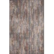 Liora Manne Marina Sienna Black rug in outdoor setting features intricate patterns in black, beige, and white. Durable construction enhances style.