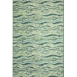 Liora Manne Marina Wave Green rug in a serene blend of green and blue hues, showcasing designer craftsmanship in an indoor setting.