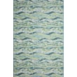 Liora Manne Marina Wave Ocean rug in shades of blue and beige, featuring a wave pattern, ideal for adding a coastal touch to any room.