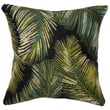 Liora Manne Marina Pillow Palm Border Black 8151-48 showcasing elegant palm border design in black and natural hues, perfect for outdoor decor.