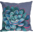 Product Image of Floral / Botanical Liora Manne &middot; Visions IV Pillow &middot; Succulent &middot; Lapis (4316-03) Pillow