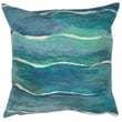 Liora Manne Visions IV Pillow Swell Pool 5056-03 features a vibrant abstract pattern with blue hues, perfect for contemporary decor.