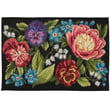 Liora Manne Esencia Secret Garden Black rug with a vibrant floral design in black and multicolor, enhancing any indoor setting.