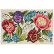 Liora Manne Esencia Secret Garden Cream rug; cream base with intricate floral patterns; ideal for cozy indoor or outdoor settings.