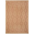Liora Manne Sahara Links Terracotta rug in rich earth tones on a hardwood floor, showcasing intricate patterns and warm ambiance.