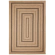 Liora Manne Sahara Multi Border Natural rug features a vibrant mix of colors in a bordered design, enhancing any indoor setting.