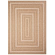 Liora Manne Sahara Multi Border Ivory 7185-02 rug featuring a vibrant, intricate border design with ivory, blue, and red hues.