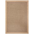 Liora Manne Sahara Texture Border Natural rug featuring a subtle border design with earthy tones, ideal for a cozy, modern living space.