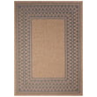 Liora Manne Sahara Diamond Border Navy rug features a geometric diamond pattern with navy and neutral tones, ideal for modern interiors.