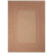 Liora Manne Sahara Diamond Border Terracotta rug with diamond pattern and warm tones, ideal for living room or hallway décor.