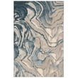 Liora Manne Soho Agate Blue rug in shades of blue and white; a modern design ideal for contemporary living spaces.