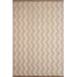 Liora Manne Mercer Zigzag Ivory rug featuring a zigzag pattern in neutral tones, enhancing a modern living space with its elegant design.