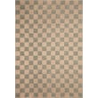 Liora Manne Roma Checkerboard Cool rug with a navy and white checkered pattern on a hardwood floor, enhancing modern decor.