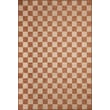 Liora Manne Roma Checkerboard Warm rug showcasing a vibrant pattern of red and white squares, perfect for cozy modern interiors.