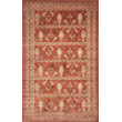 Liora Manne Ariana Sarai Red rug displayed in a living room with intricate patterns, vibrant red tones, and durable construction.