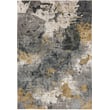 Karastan Tryst Nuvole Patina rug in a blend of beige, blue, and gray tones, showcasing an intricate pattern ideal for elegant interiors.