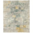 Karastan Memento Nostalgic Blue rug features intricate blue and beige patterns, ideal for adding elegance to any living space.