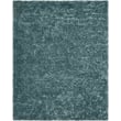 Karastan Billow Shag Sea R1148-528 area rug with a lush, textured surface in soothing sea blue tones, creating a cozy ambiance.