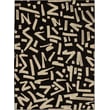 Karastan Foundation Arlo Peppercorn rug with intricate geometric patterns in neutral tones, ideal for sophisticated living spaces.