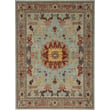 Karastan Pandora Covetous Blue 92617-50101 rug with a blue pattern, perfect for adding elegance to any living room or bedroom setting.