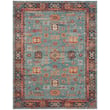 Karastan Zula Mombasa Aquamarine rug (R1201-462), 8x10, showcases intricate patterns in blue and green tones, enhancing any room's decor.