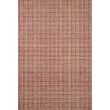 Chris Loves Julia x Loloi Polly POL-03 Berry and Natural rug, hand-tufted with intricate patterns, displayed in a warm, cozy living room setting.