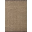 Jean Stoffer x Loloi Cornwall CRN-01 rug in mocha and natural hues, handwoven, displayed in a modern living space with neutral decor.