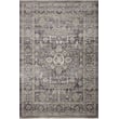 Jean Stoffer x Loloi Katherine KES-03 rug in Midnight, Tobacco hues; elegant, cozy ambiance with intricate patterns in a neutral setting.