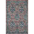 Rifle Paper Co. x Loloi Courtyard CloudPile COU-02 Chateau Red rug with intricate patterns in red tones, ideal for elegant interiors.