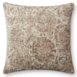 Loloi Rugs PLL-0104 Pillow in Natural, showcasing a soft, textured cotton construction with subtle patterns and neutral tones.